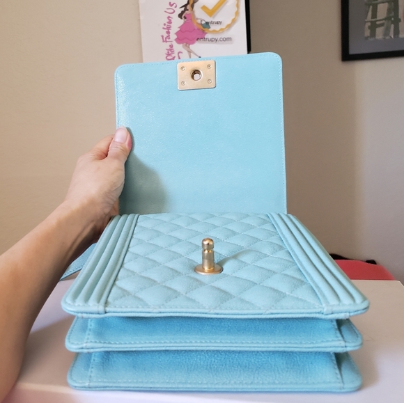 Chanel boy caviar north south blue bag - Picture 14 of 16